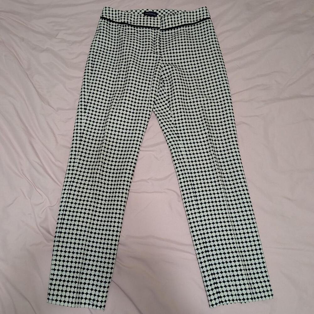 Ann Taylor Black & White Checkered Trousers